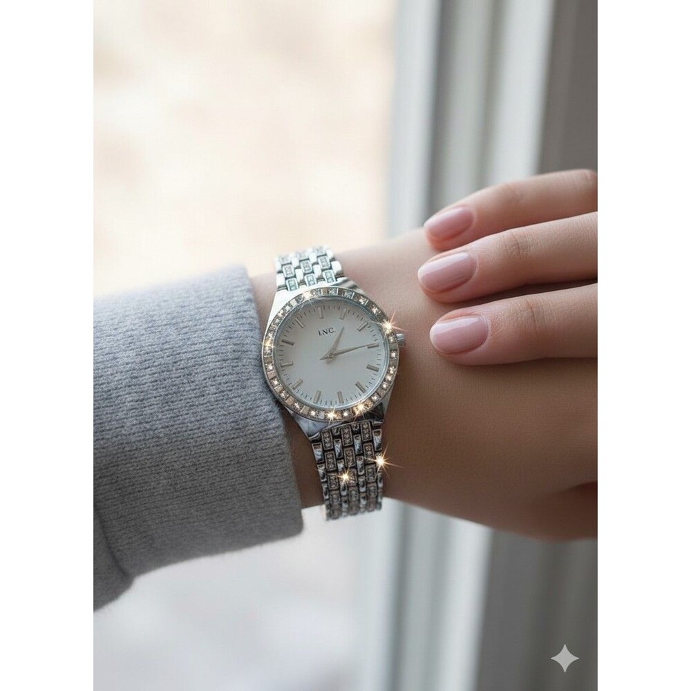 I.n.c. International Concepts Women's Silver tone Bracelet Watch silver NEW